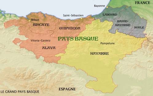carte du Pays Basque (d'apres le cartographe.net) carte du Pays Basque (d'apres le cartographe.net)